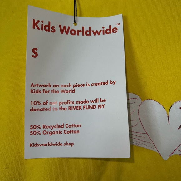 NEW KIDS WORLDWIDE “Love You” Yellow HOODIE Size Small Unisex - Picture 4 of 12